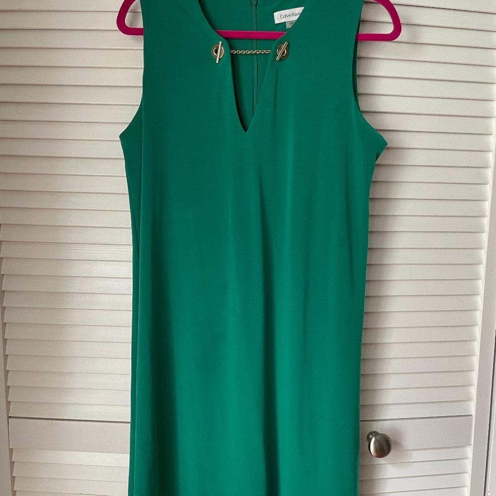 Green Calvin Klein dress size 10